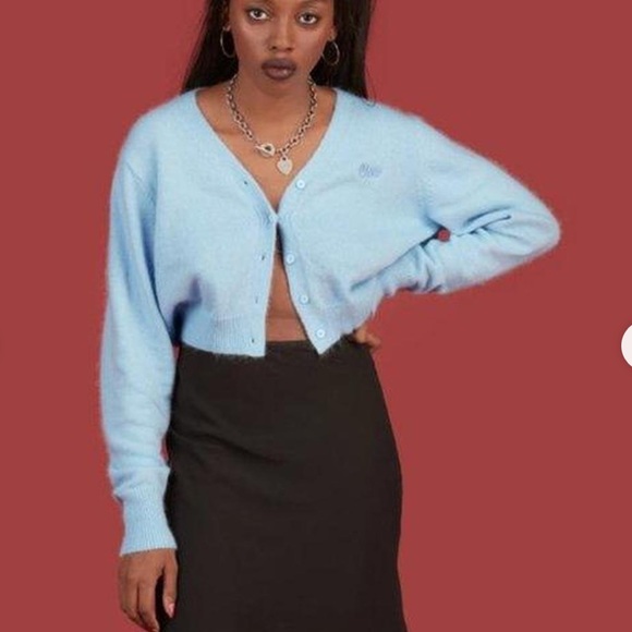 NWT UNIF Blue Button Sweater - Picture 6 of 8